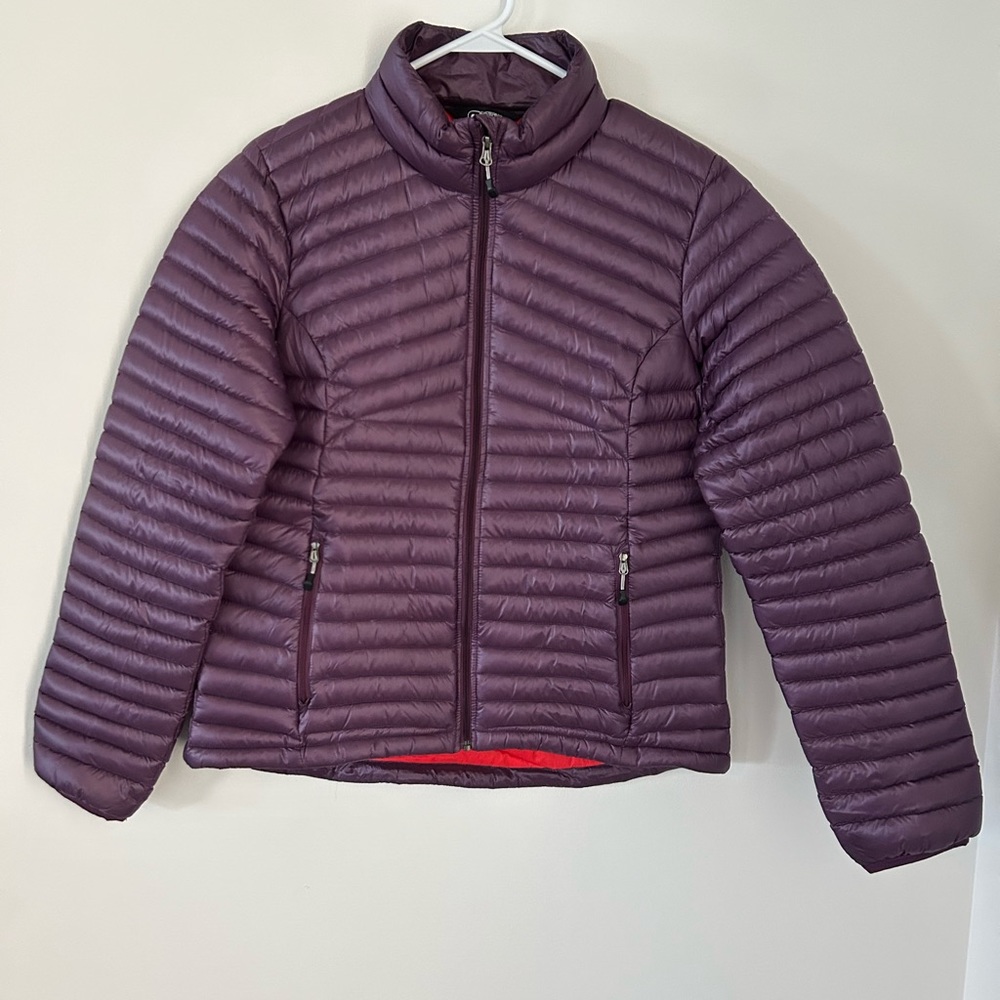 Like New! EMS purple down coat, size Large